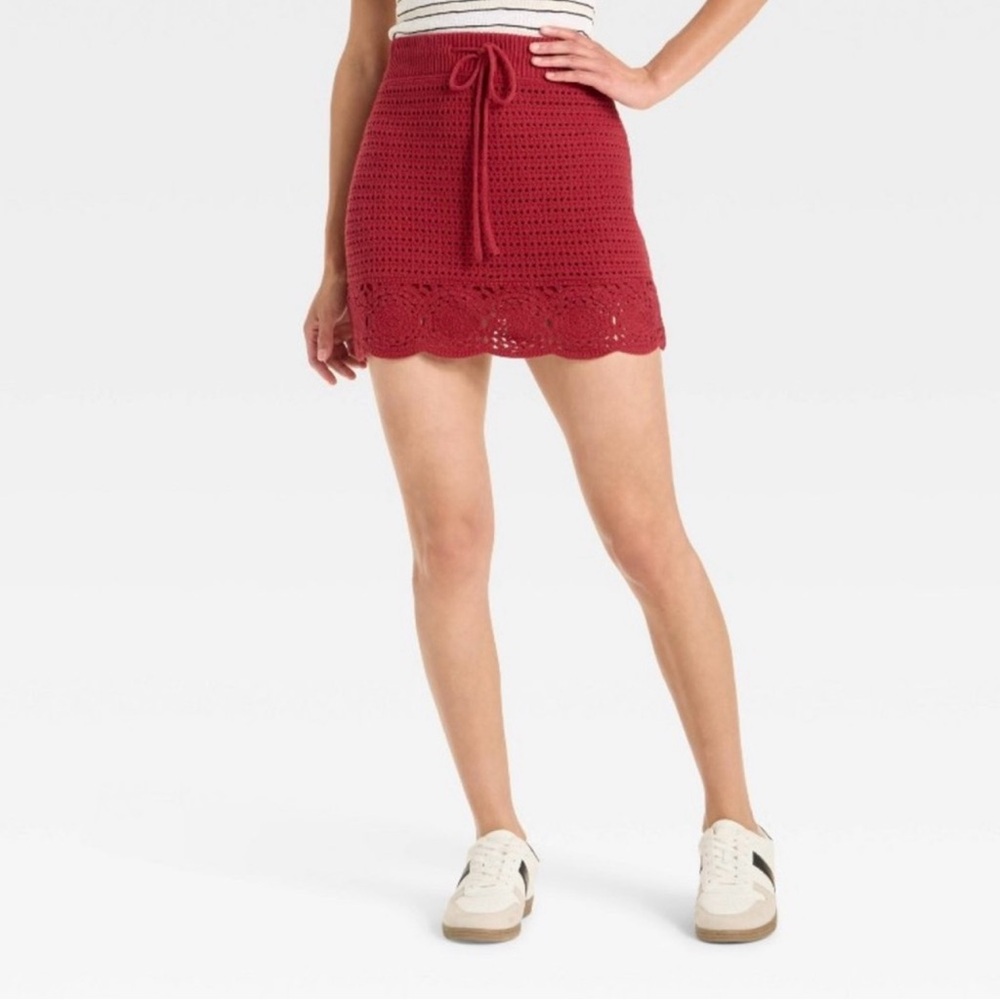 NWT Universal Thread Crochet Mini Skirt